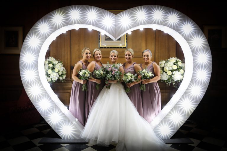 8ft illuminated love heart wedding backdrop with cabochon bulbs in dumfries